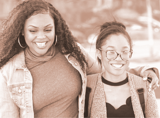 Sequena, a patient with Pseudobulbar Affect (PBA), and her daughter Liyah