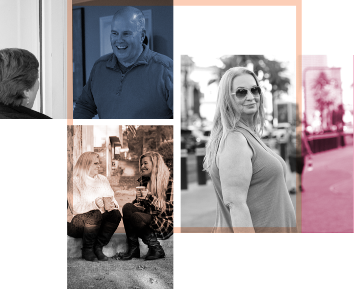 Images of people affected by Pseudobulbar Affect (PBA)