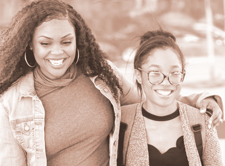 Sequena, a patient with Pseudobulbar Affect (PBA), and her daughter Liyah